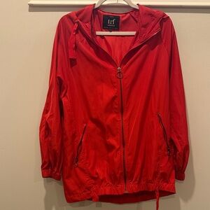 Zara Vibrant Red Utility Rain Jacket
